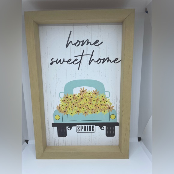 Two-Sided—Set of 3-reversible happy spring/St. Patrick’s Day framed signs.NWT - Picture 1 of 7